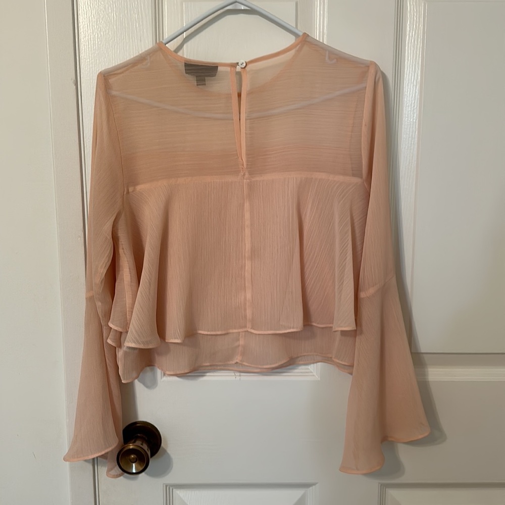 TOPSHOP Blush Pink Blouse - US 2 / U.K. 6 - Picture 3 of 3